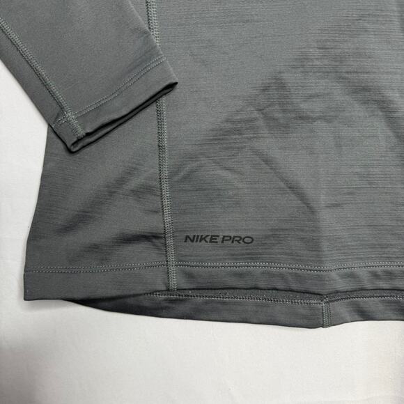 Nike Pro Dri-Fit Grey Long Sleeve Top Activewear Size Small - Picture 3 of 5